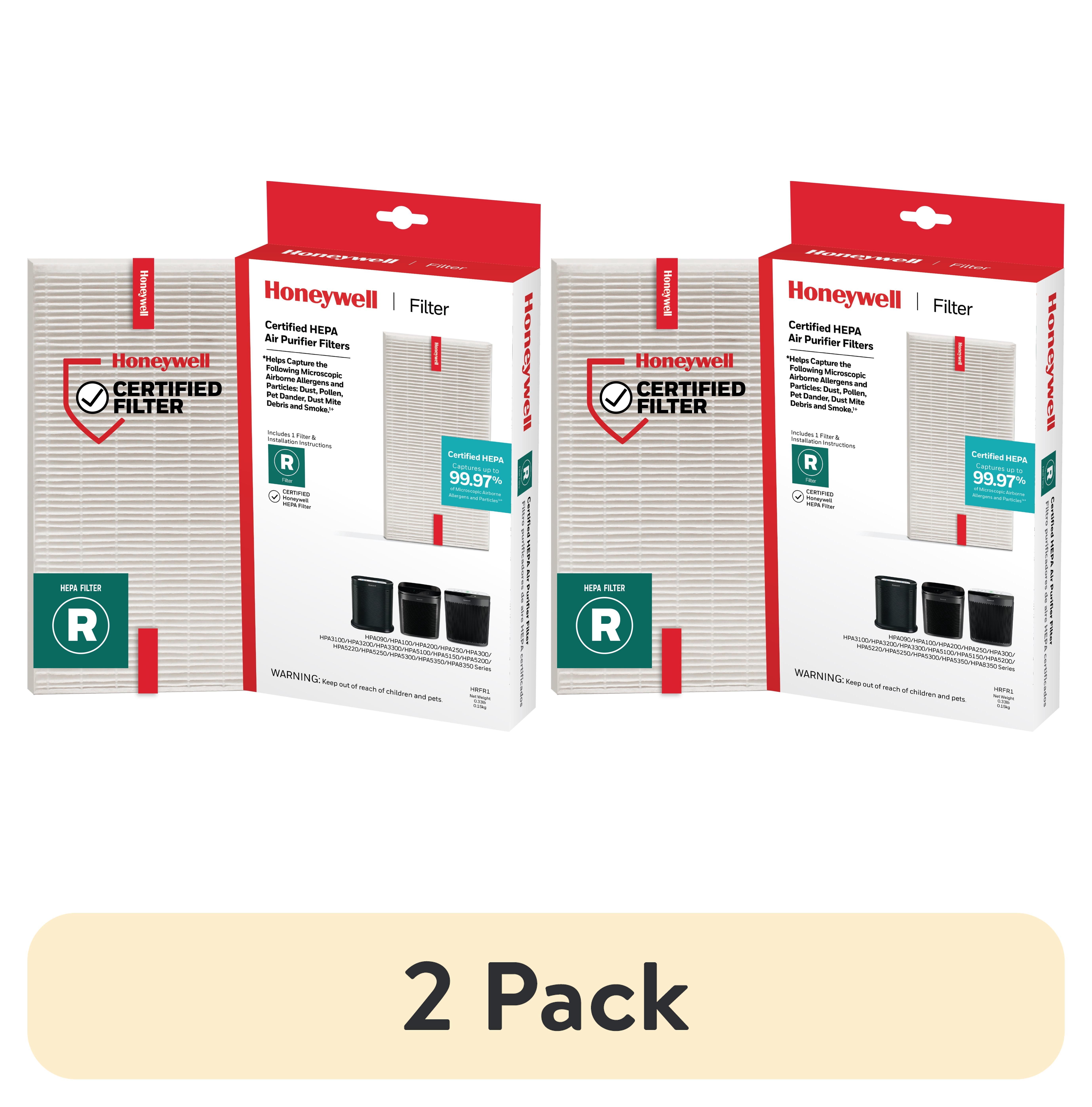 (2 pack) Honeywell Air Purifier Replacement Filter, HRF-R1, R HEPA Filter, 1 Pack