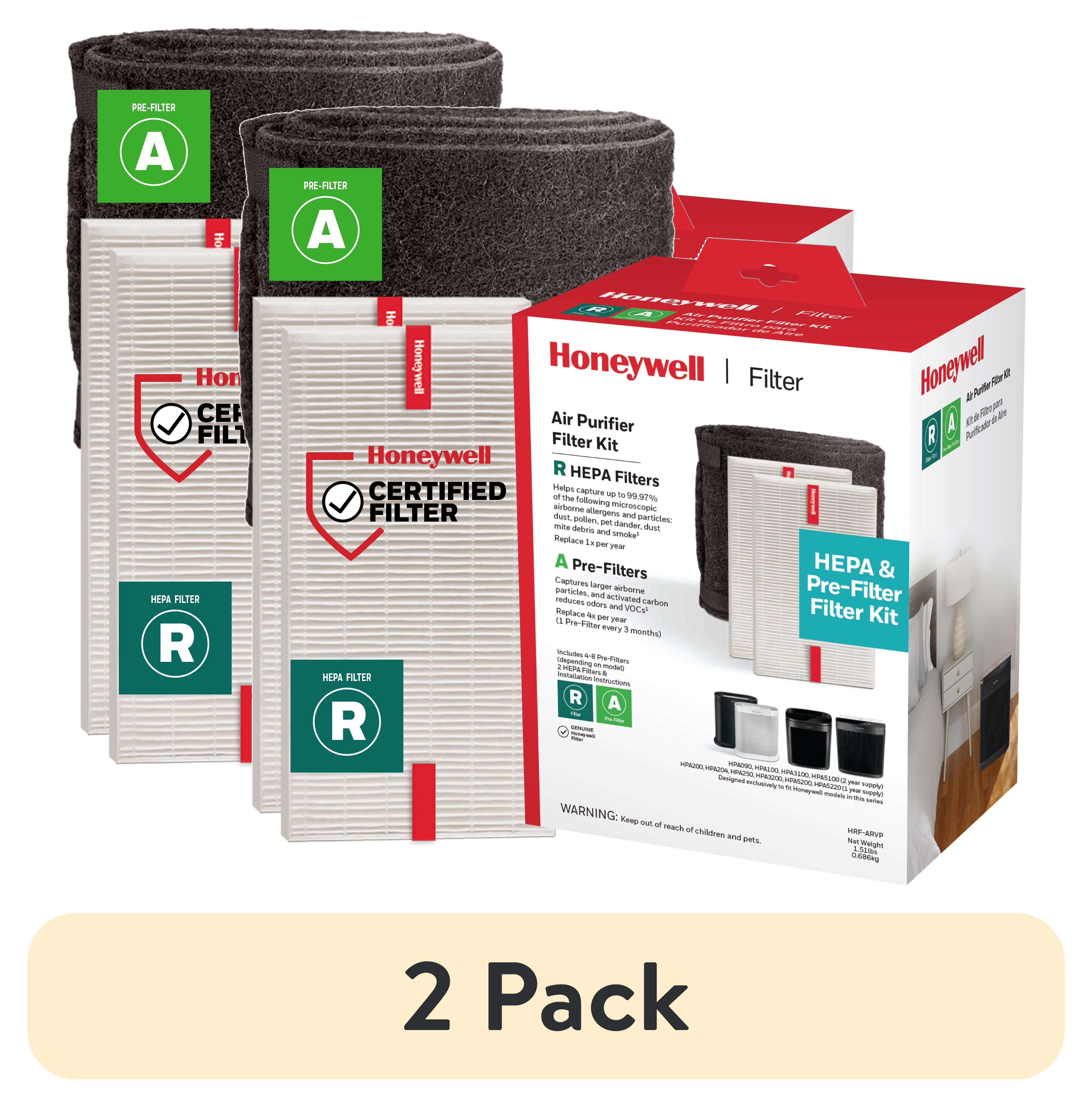 (2 pack) Honeywell Air Purifier Replacement Filter, HRFARVP, HEPA Filter, Value Pack