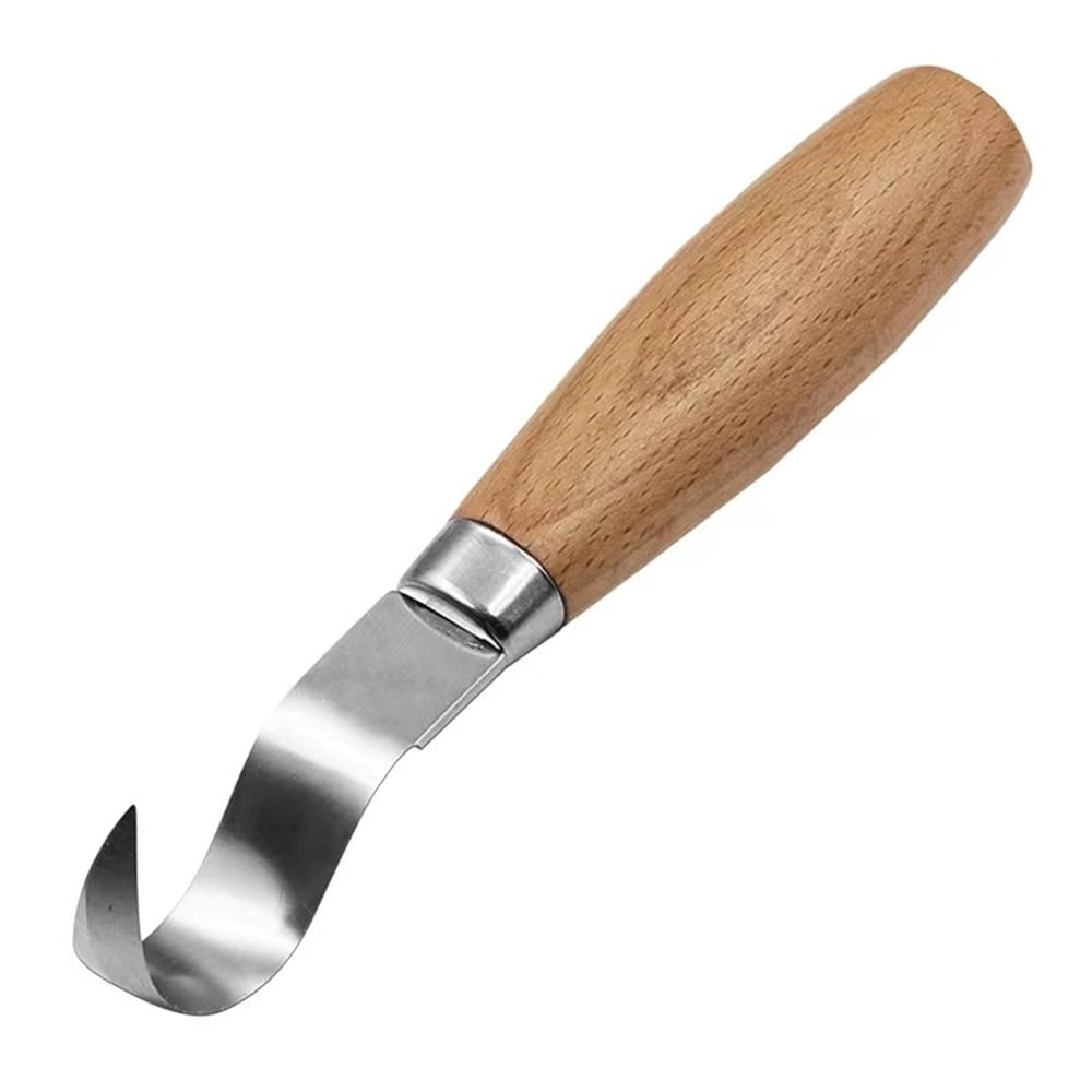 2 pack Hook Knife Blade Wood Carving Spoon Knife for Bowl Cups Spoons Carving Right Handed Wood Carving Knife Curved Tools for Beginners