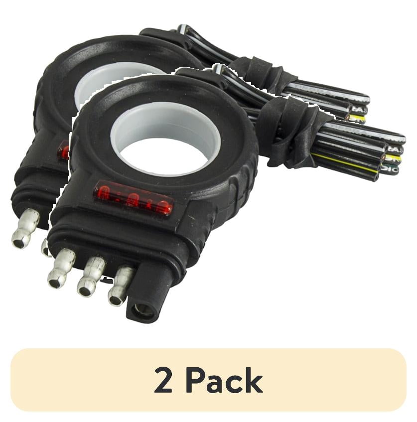 (2 pack) Hopkins Towing Solution 48138 EnduranceT Easy-PullT LED Test 4 Flat Trailer End Wiring Connector