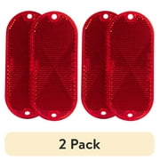 (2 pack) Hopkins Towing Solutions 2 Pack Oblong Stick-On Reflectors, Red, B278SRW