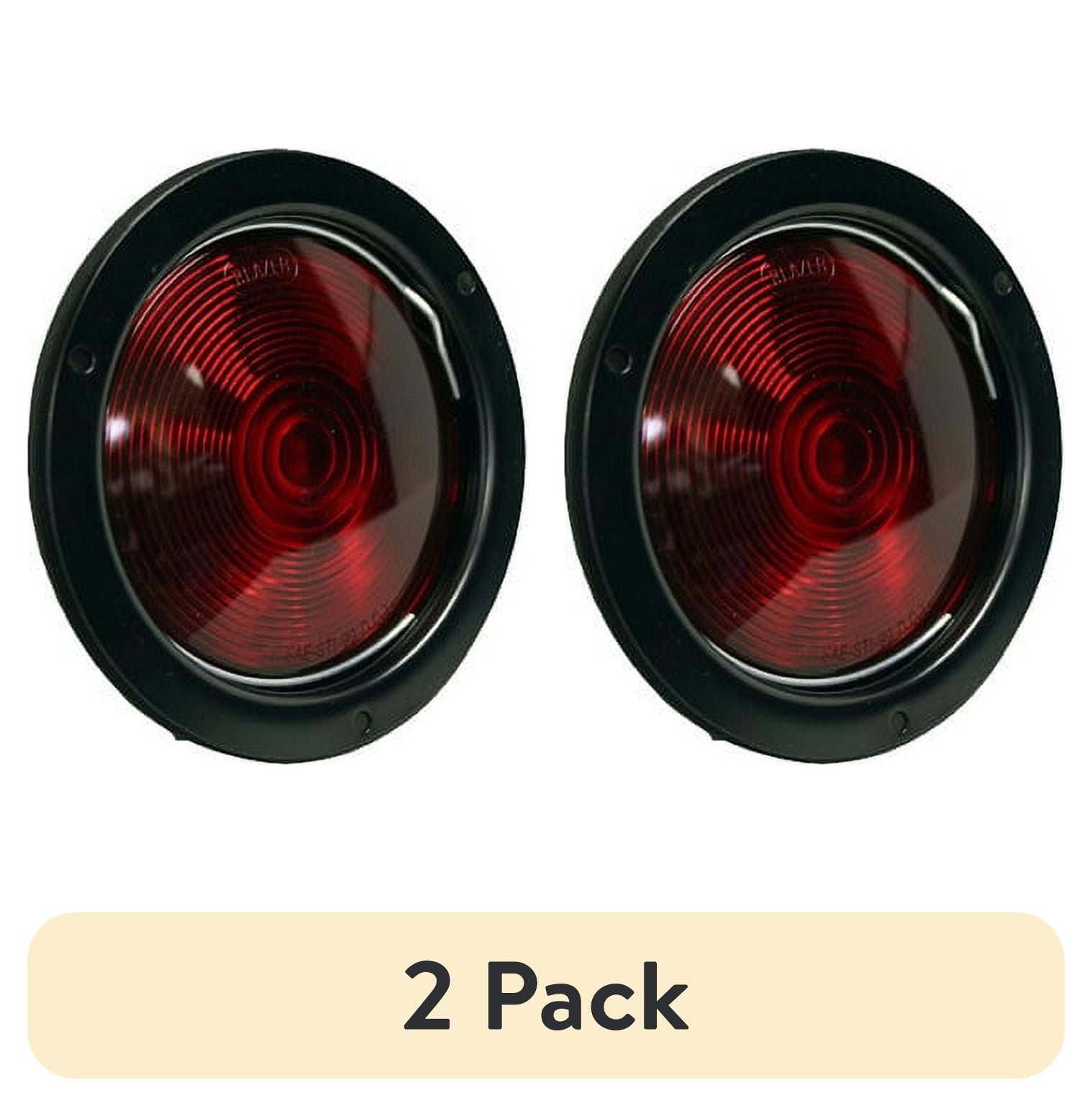 (2 pack) Hopkins Towing Solutions 4" Round Stop-Tail-Turn Lamp Flange Mount, B430BLK