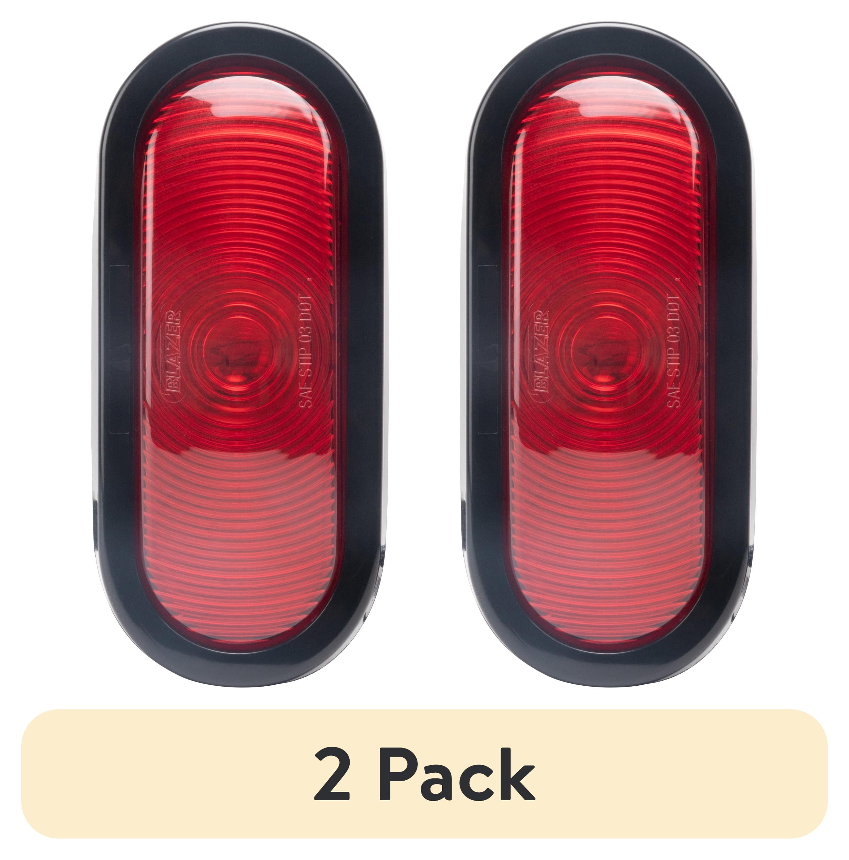 2 pack) Hopkins Towing Solutions 6in Red Oval Stop-Tail-Turn Light