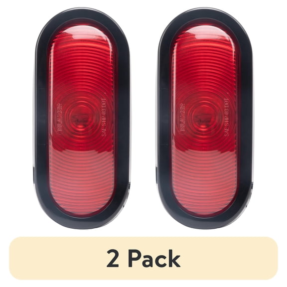 (2 pack) Hopkins Towing Solutions 6in Red Oval Stop-Tail-Turn Light Kit, B85RK
