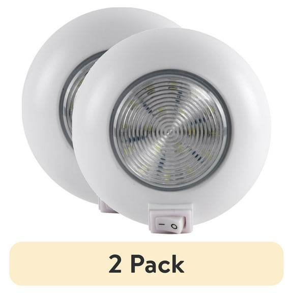 (2 pack) Hopkins Towing Solutions C394S LED Dome Exterior or Interior Light with on/off Switch, White
