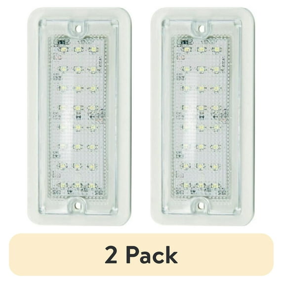 (2 pack) Hopkins Towing Solutions C397S LED Rectangle Dome Interior Light - White