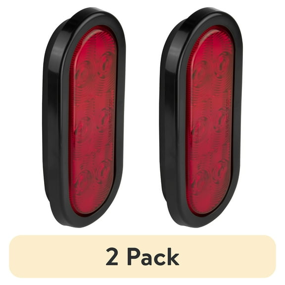 (2 pack) Hopkins Towing Solutions LED 6 in. Red Submersible Oval Stop, Tail, Turn Light, C561RTM