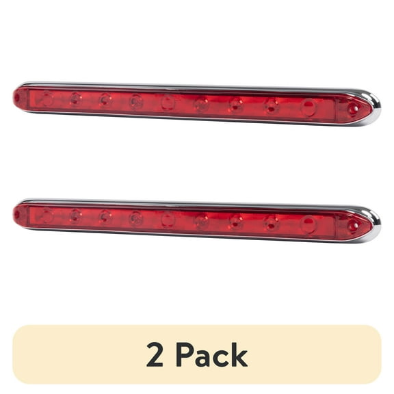 (2 pack) Hopkins Towing Solutions LED Low Profile Stop, Turn, Tail Light Bar, Chrome Bezel