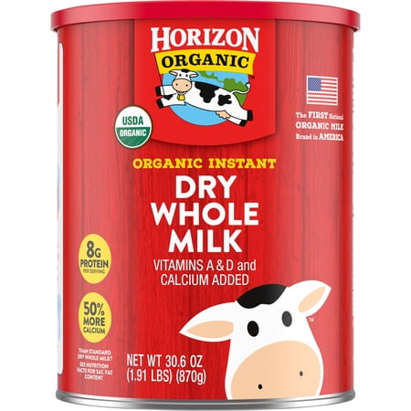 (2 pack) Horizon Organic Instant Dry Whole Milk Powder Canister, 30.6 oz