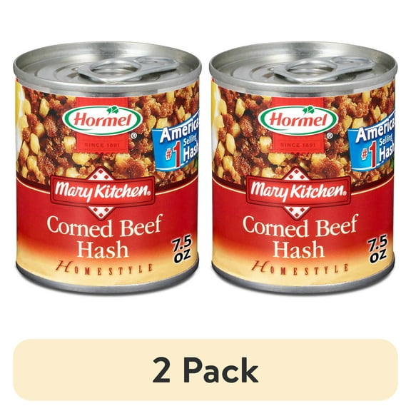 (2 pack) HORMEL MARY KITCHEN Corned Beef Hash, Shelf Stable, 7.5 oz Steel Can