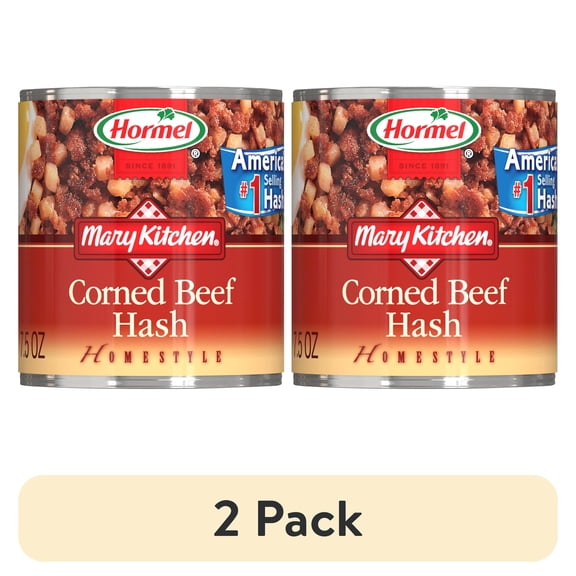 (2 pack) HORMEL MARY KITCHEN Corned Beef Hash, Shelf Stable, 7.5 oz Steel Can