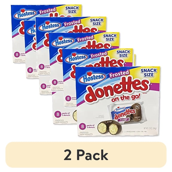 (2 pack) Hostess Chocolate Frosted Donettes Bulk Value Pack | 96 Total Donuts