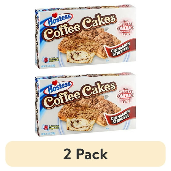 (2 pack) Hostess Coffee Cakes, Cinnamon Streusel, 8 Ct Box (Pack of 3)
