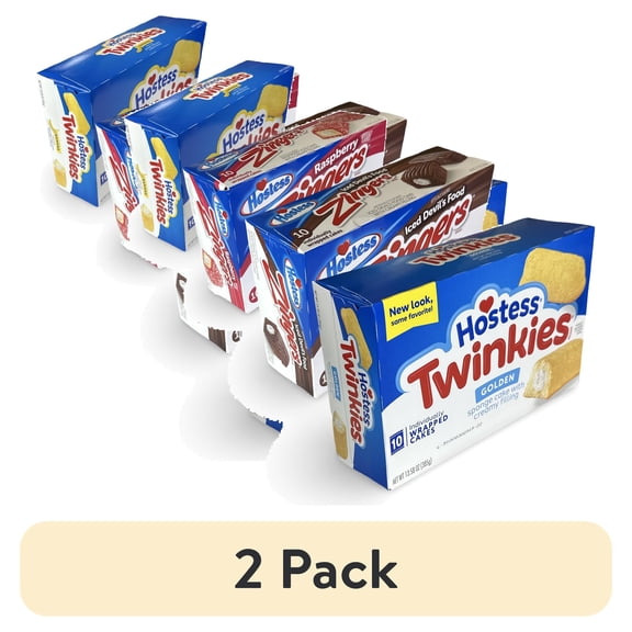 (2 pack) Hostess Ultimate Twinkie Variety Pack With Zingers | Four Flavors: Original, Chocolate Zingers, Banana, Berry Zingers | 4 10-Packs (40 Total)