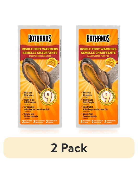 (2 pack) (2 pack) Hot Hands Foot Insole Warmers, 1- Pair Pack