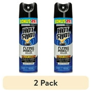 (2 pack) Hot Shot Flying Insect Killer Aerosol Spray, Clean Fresh Scent, 18.75 Ounces
