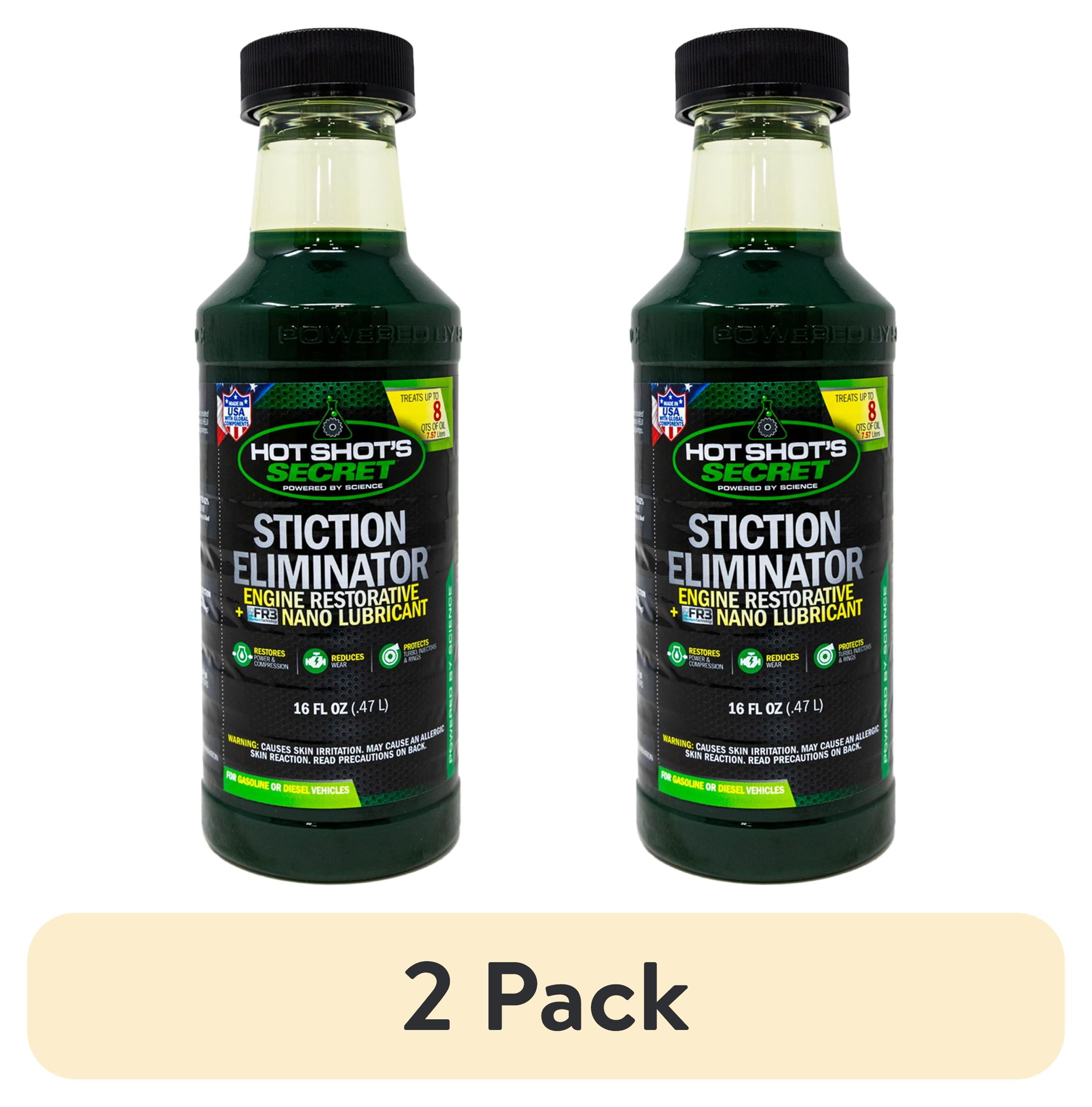 (2 pack) Hot Shot's Secret Stiction Eliminator Oil Treatment for Gas & Diesel Engines 16 oz.