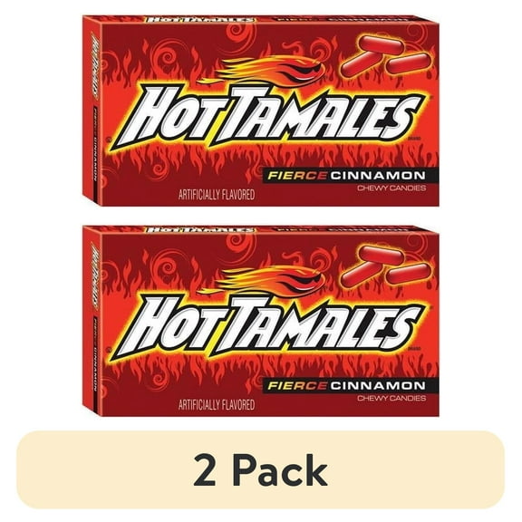 (2 pack) Hot Tamales Fierce Cinnamon Chewy Candy, 5 ounce Theater Box, 1 count