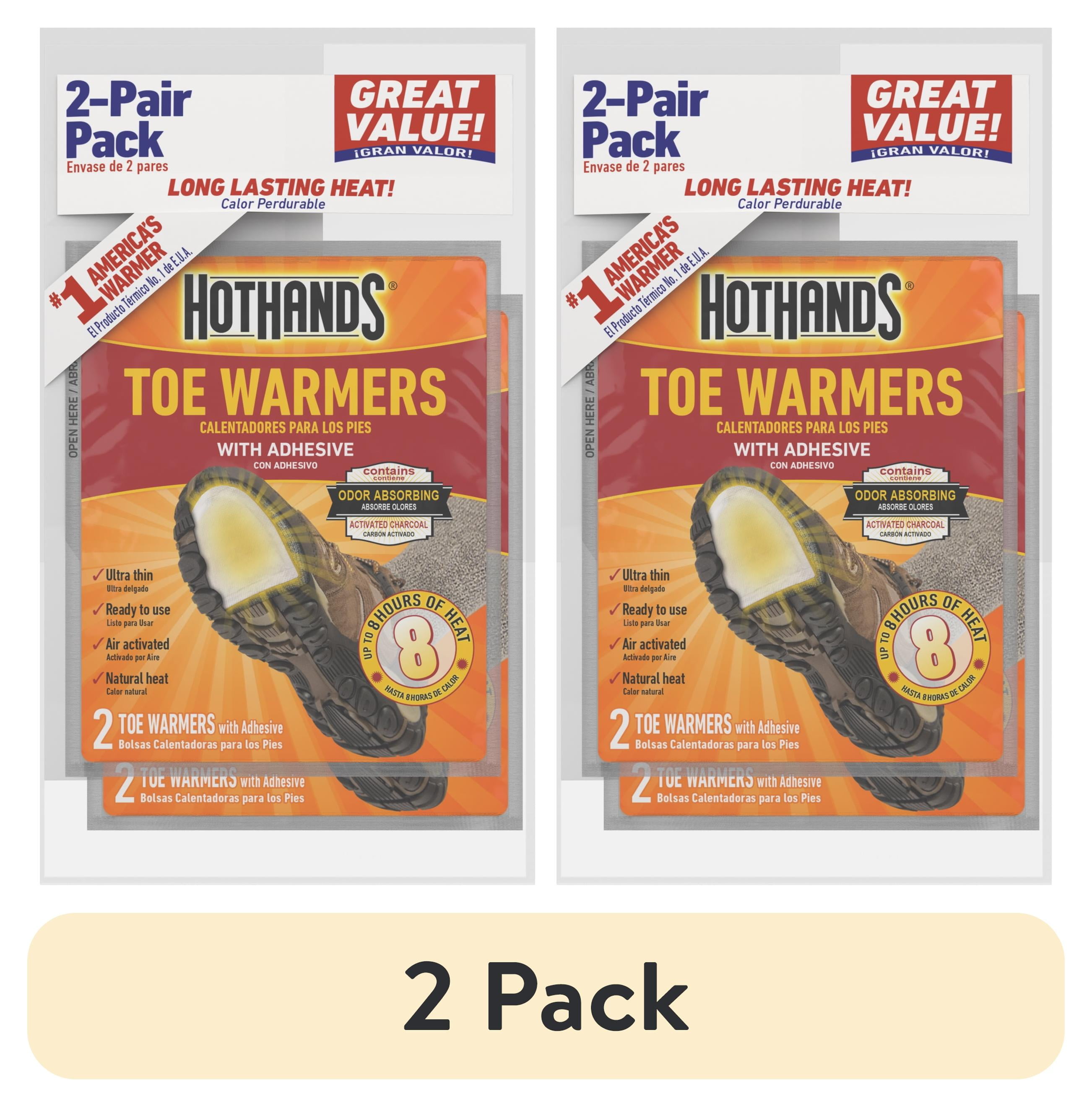 (2 pack) HotHands Toe Warmers 2 Pair Pack