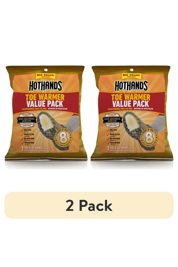 (2 pack) HotHands Toe Warmers, 7 Pair Pack