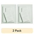 thumbnail image 1 of (2 pack) Hotel Style 4-Piece 300 Thread Count Light Green Pima Cotton Bed Sheet Set with Light Green Hem, King , Double marrow Hem , Adult/Teen, 1 of 7