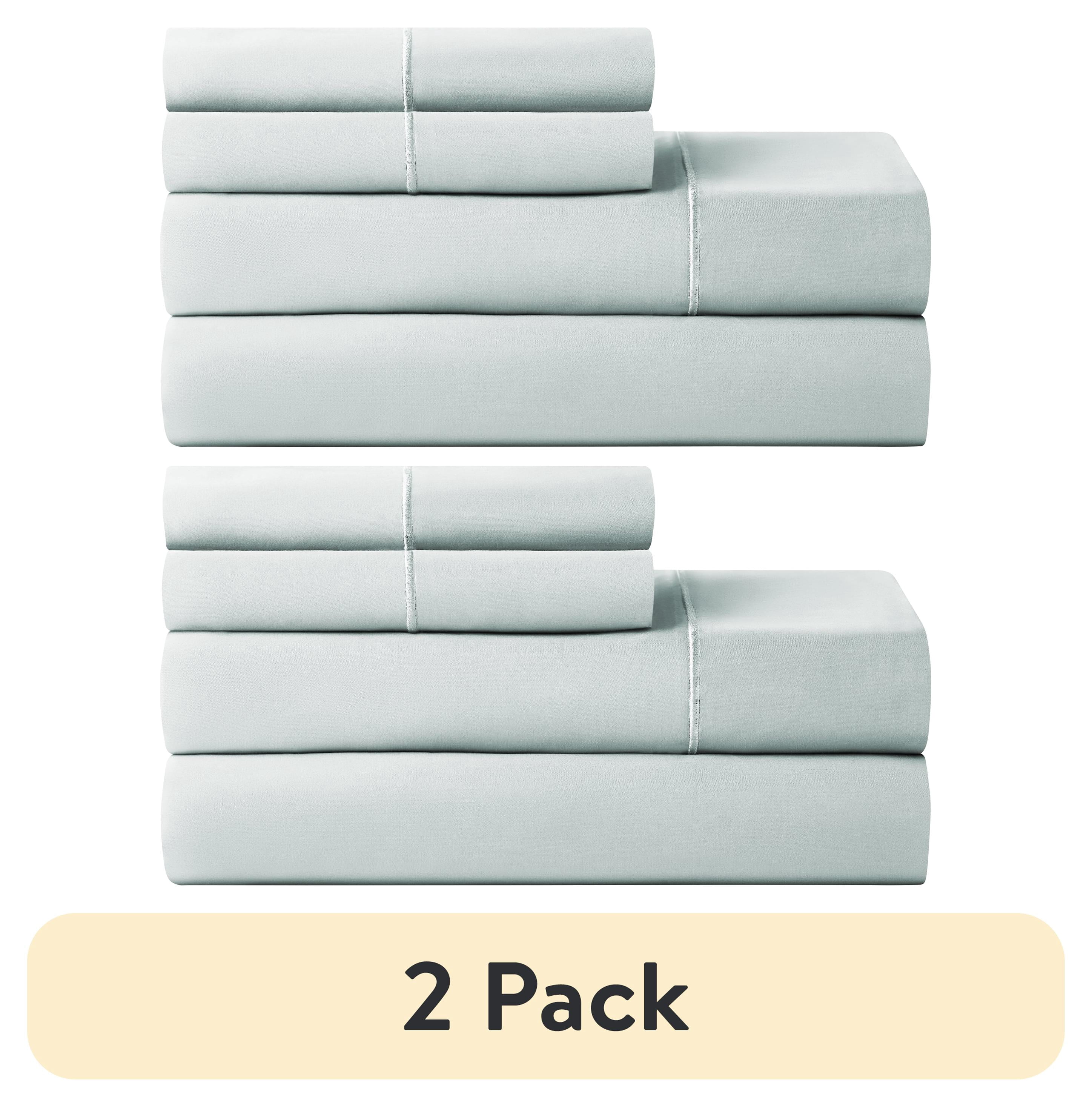 Count Blue (2 pack) Hotel Style 4-Piece 600 Thread Count Blue Egyptian Cotton ...