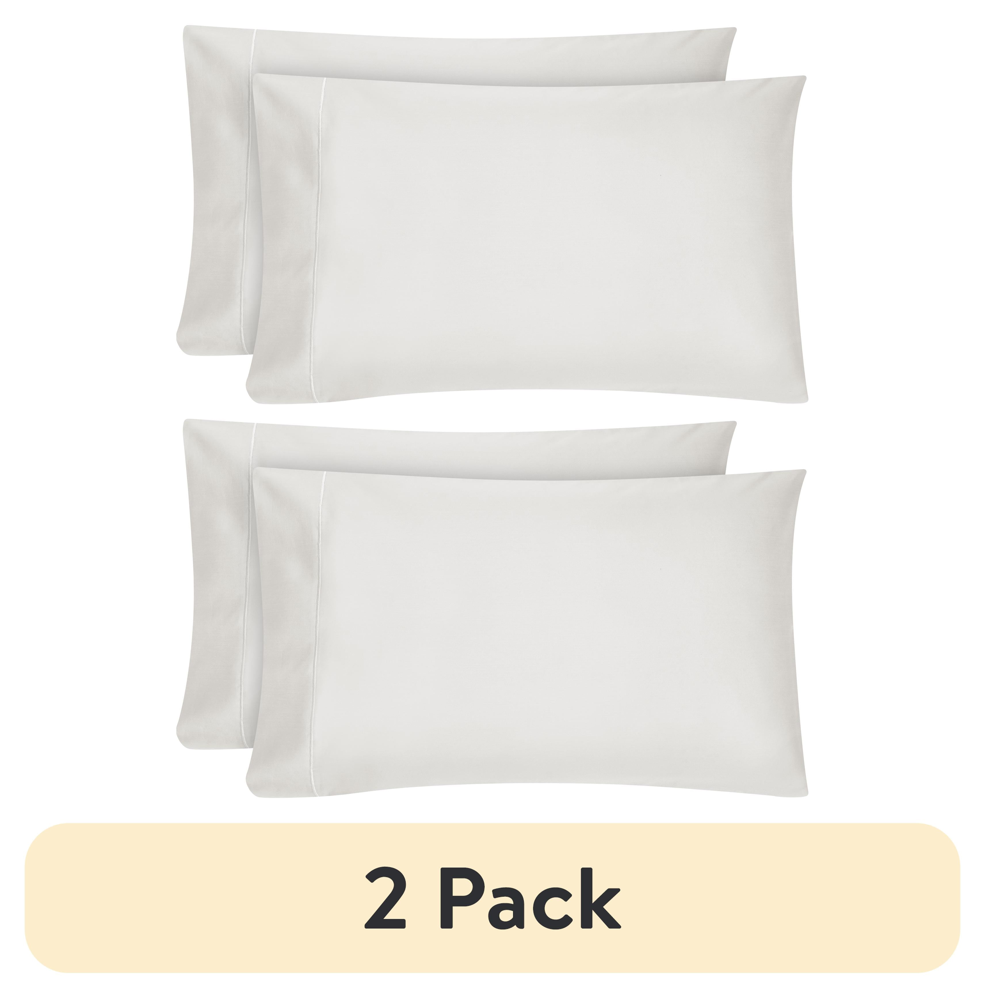 White Egyptian Cotton Standard/Queen Pillowcase Set, 600 Thread Count
