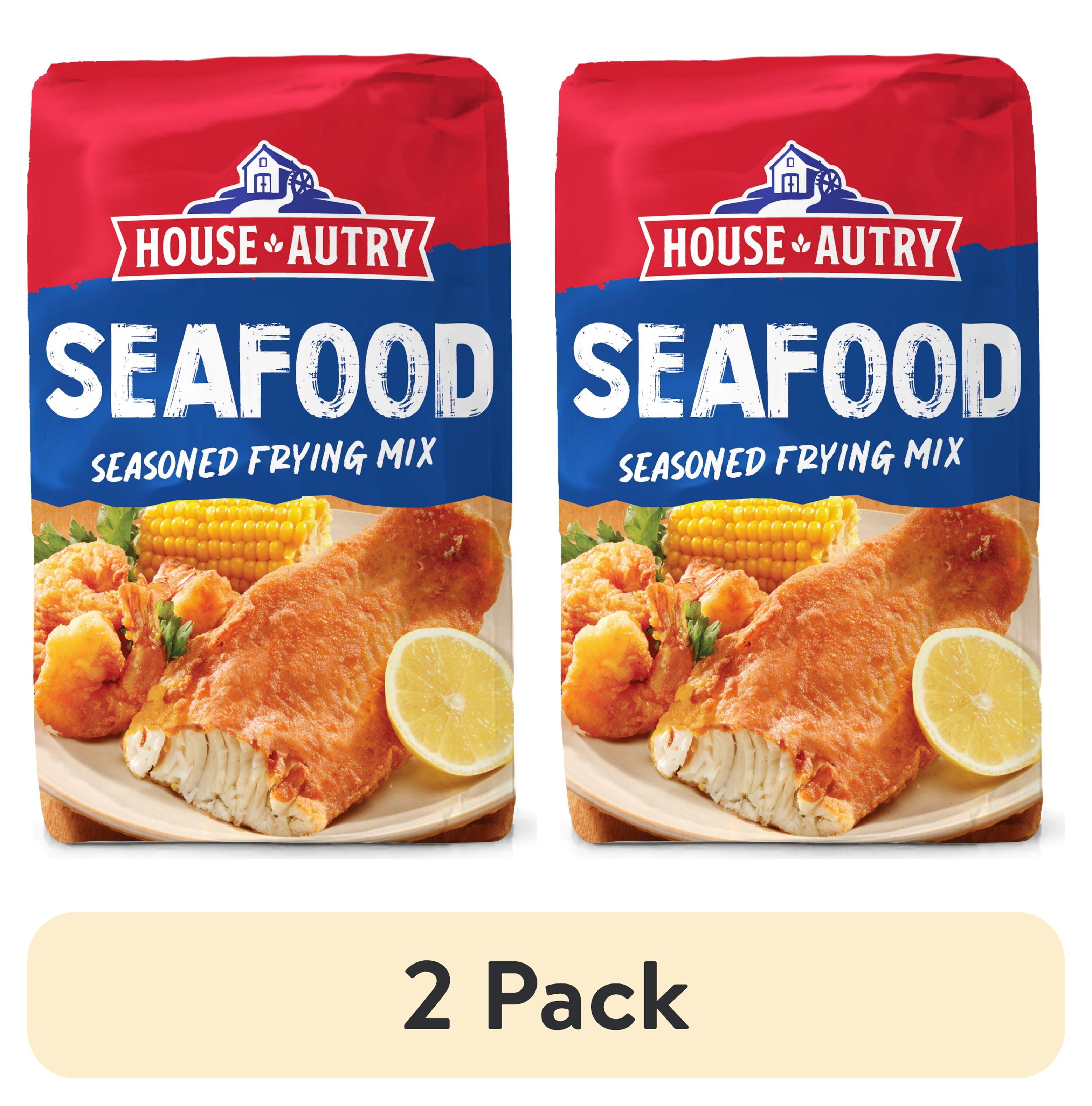 (2 pack) House Autry Seafood Breader 5lb Bag Crispy Seasoned Coatings & Batters Frying Mix
