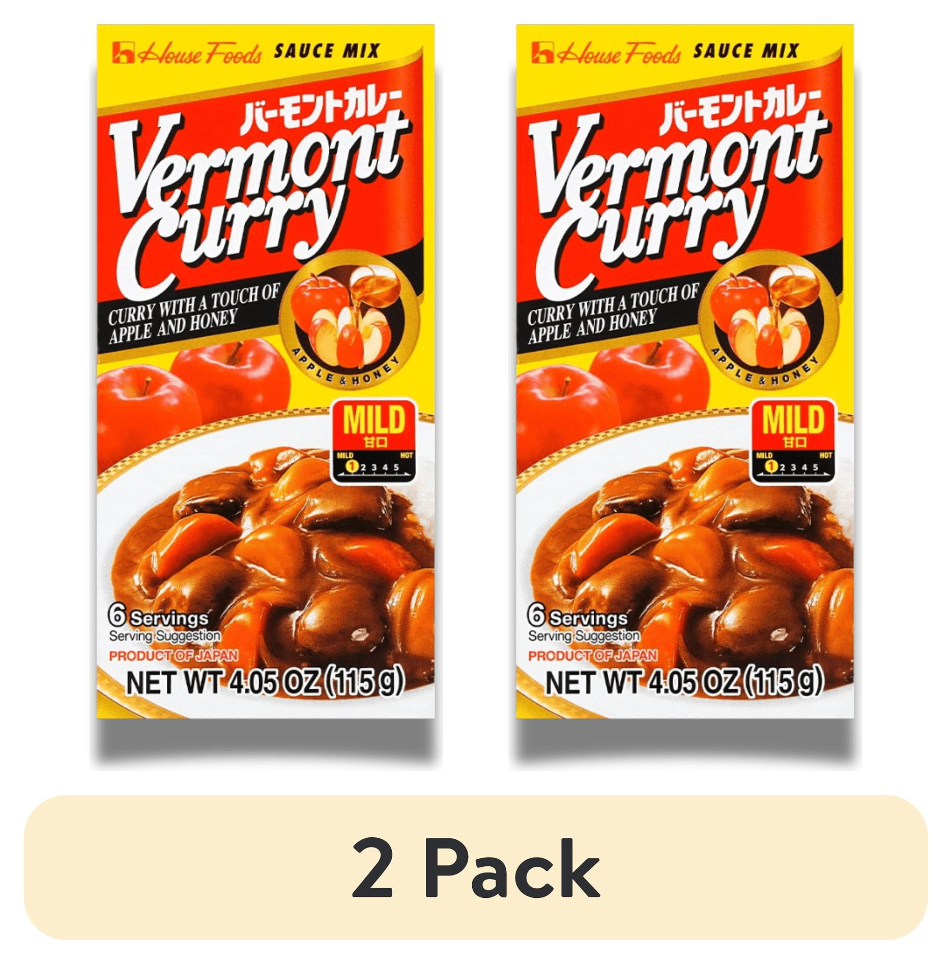 (2 pack) House Foods Vermont Curry, Mild, 4.05 oz Boxes