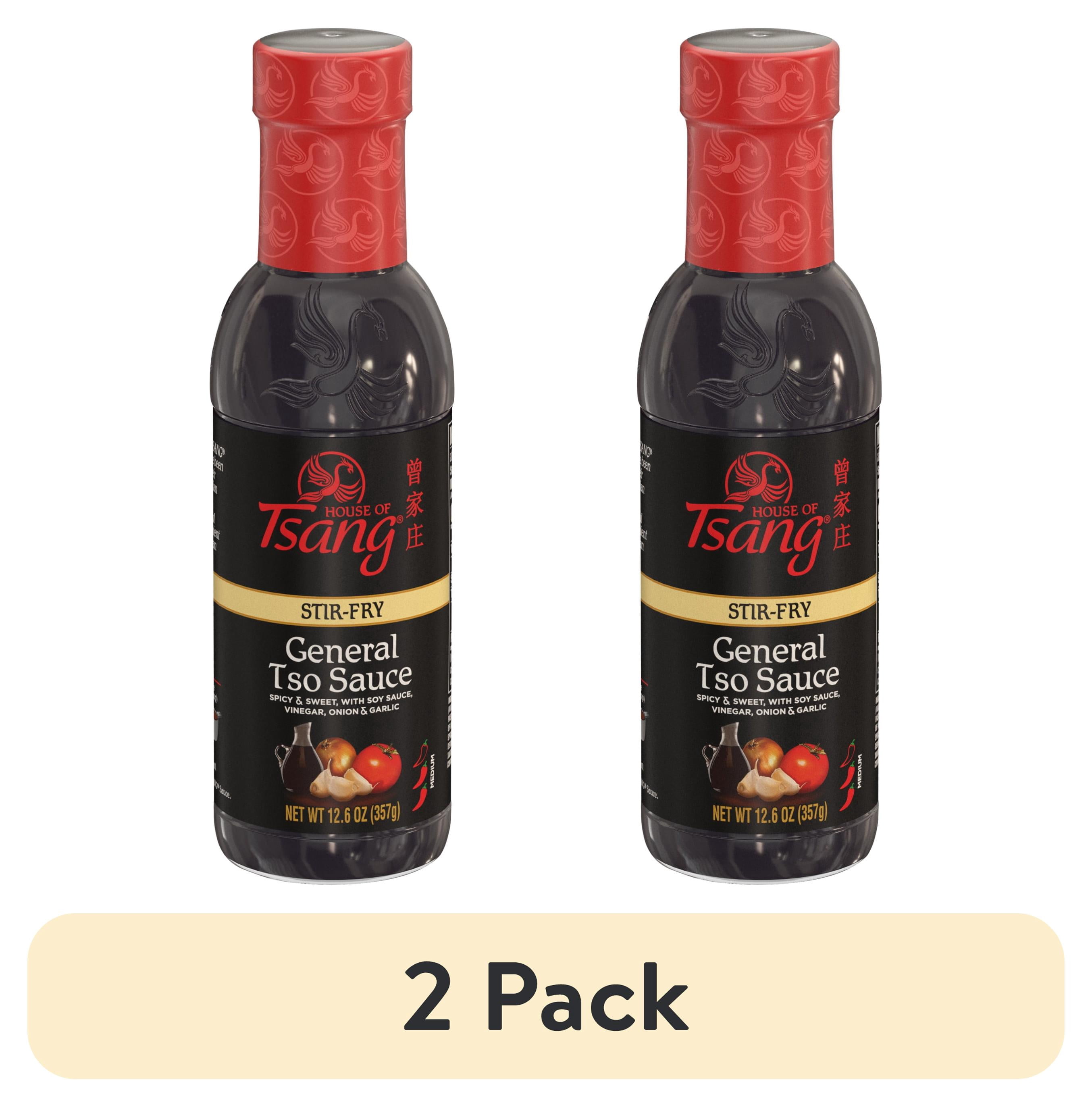 (2 pack) HOUSE OF TSANG General Tso Stir-Fry Liquid Sauce, Shelf-Stable, 12.6 oz Glass Bottle