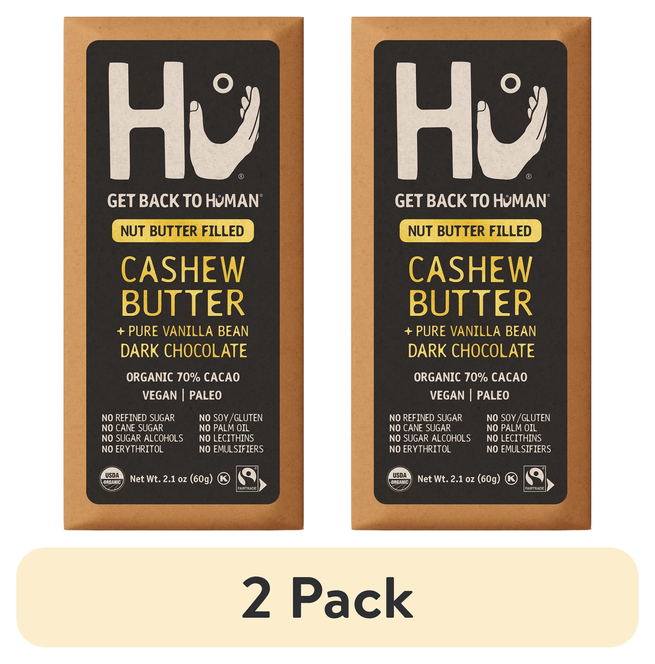 (2 pack) Hu Cashew Butter + Vanilla Bean Dark Chocolate Bar, 2.1 Ounce Bar, 1 Count