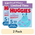 thumbnail image 1 of (2 pack) Huggies Little Movers, Little Monsters Edition Baby Diapers, Size 5, 50 Count, 1 of 12
