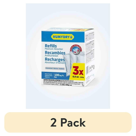 (2 pack) Humydry® Small Moisture Absorber 3 Pack Refill (3x8.8 oz.), Unscented
