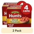 thumbnail image 1 of (2 pack) Hunt’s Diced Tomatoes, 14.5 oz. Can, Perfect for Chili & Soups, 4-Count Value Pack, 1 of 10
