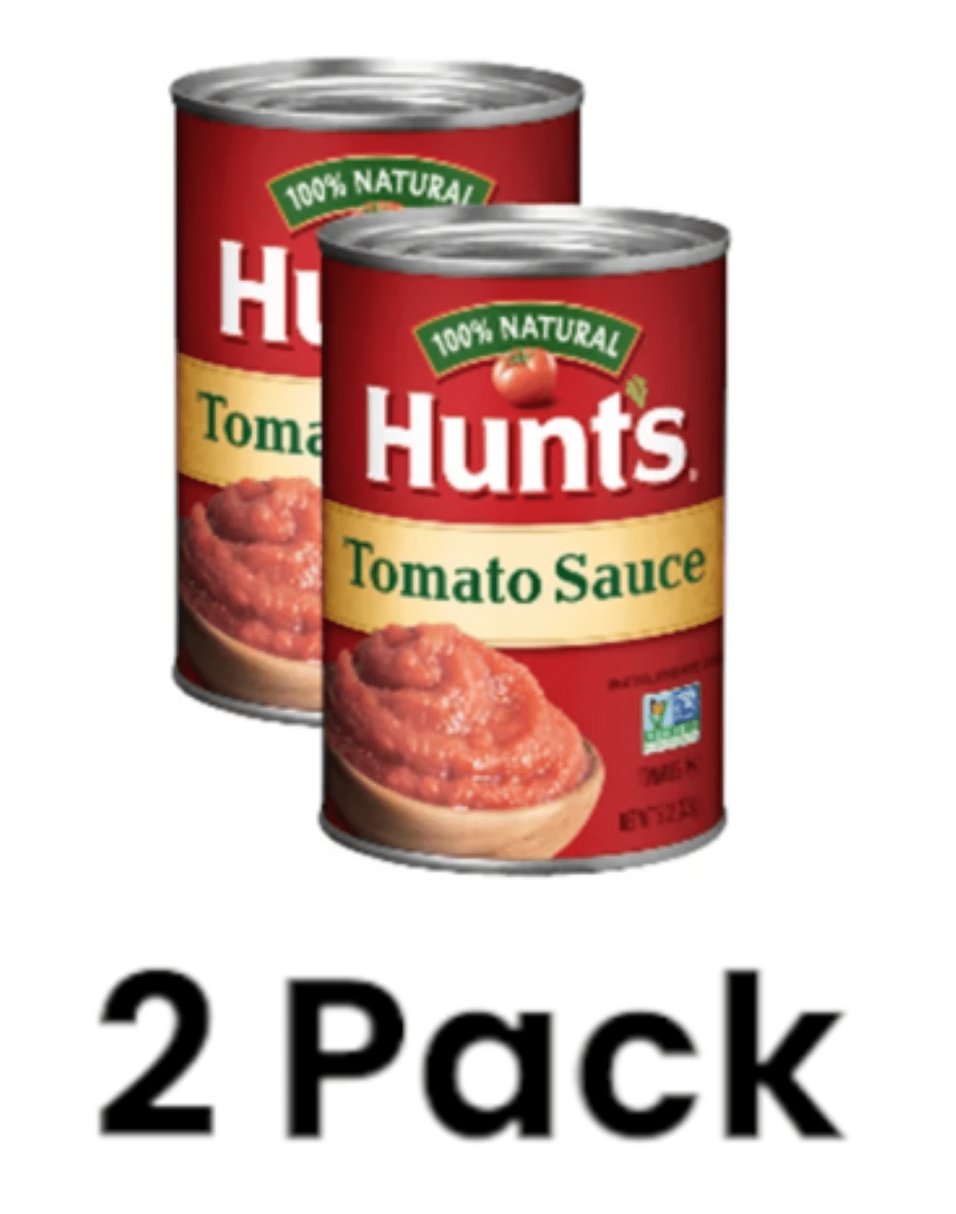 (2 pack) Hunt's 100% Natural Tomato Sauce, Canned Tomato Sauce, 15 oz