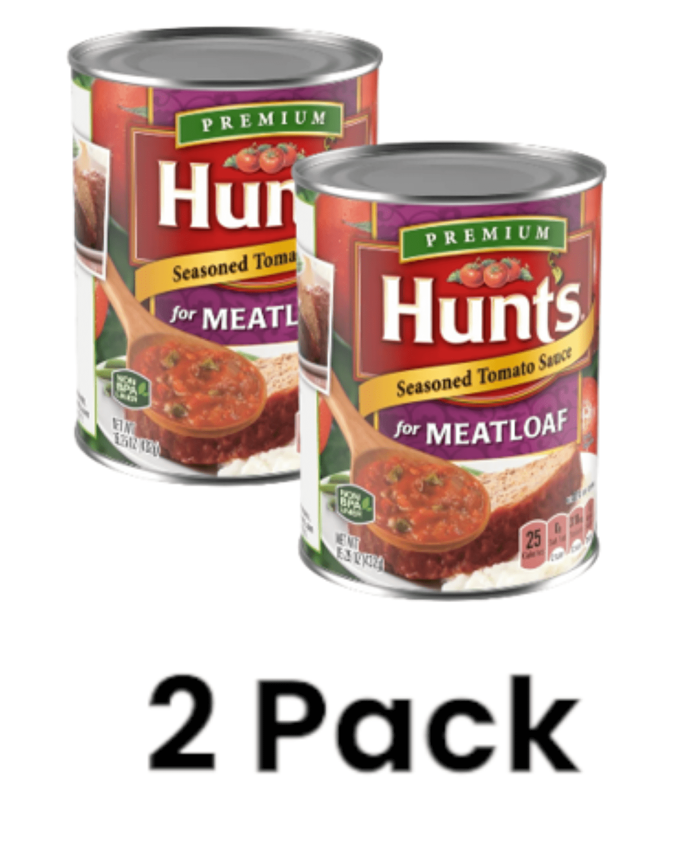 (2 pack) Hunt's Meatloaf Seasoned Tomato Sauce, 15.25 oz Can