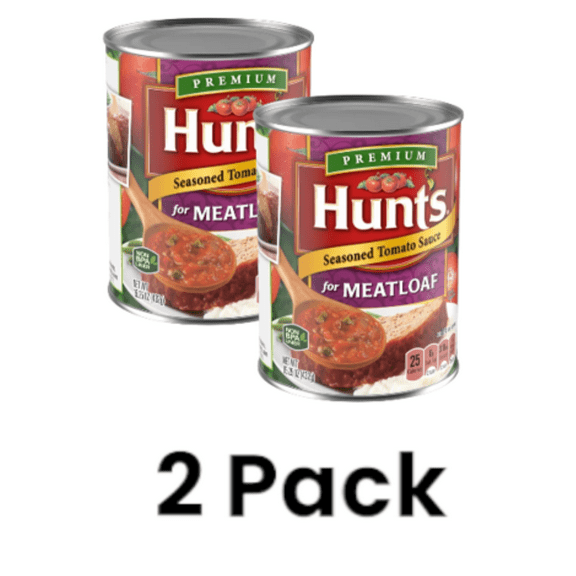 (2 pack) Hunt's Meatloaf Seasoned Tomato Sauce, 15.25 oz Can