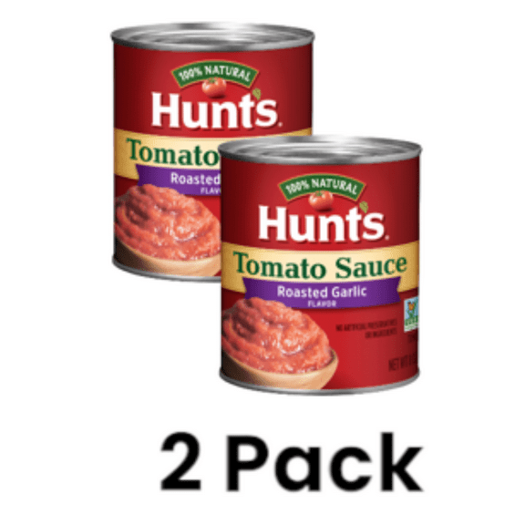 (2 pack) Hunt's Roasted Garlic Tomato Sauce, 8 oz Can