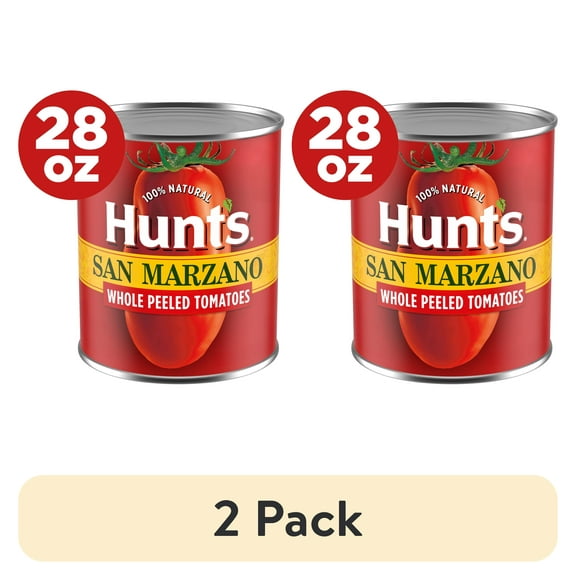 (2 pack) Hunts San Marzano Style Whole Peeled Tomatoes, Perfect for Chili & Soups, 28 oz. Can