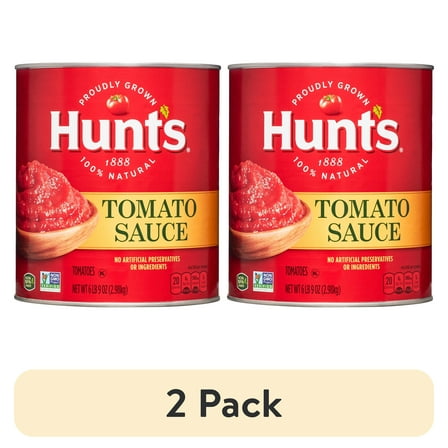 (2 pack) Hunt's Tomato Sauce 100% Natural Tomato Sauce, 105 Oz Can