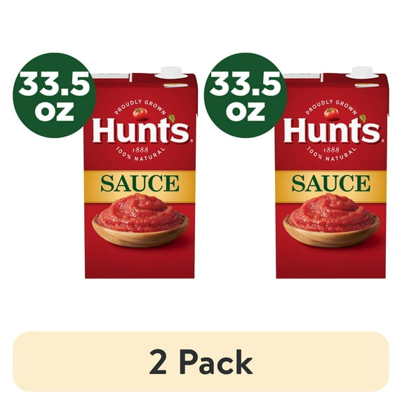 (2 pack) Hunt’s Tomato Sauce, Perfect for Chili & Soups, 33.5 oz. Carton