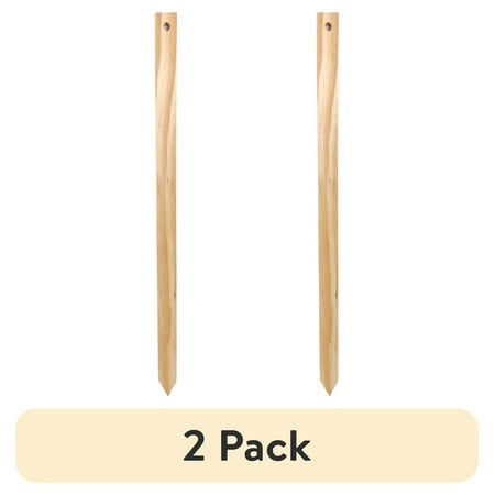 (2 pack) Hy-Ko 21-Inch Natural Wooden Stake, 1 Piece, Model 40603