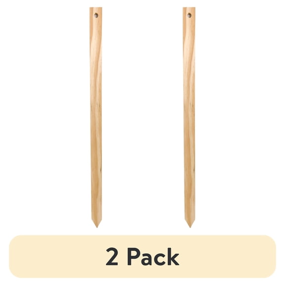 (2 pack) Hy-Ko 36-Inch Wooden Sign Stake for Garden Use, Natural, 1 Piece
