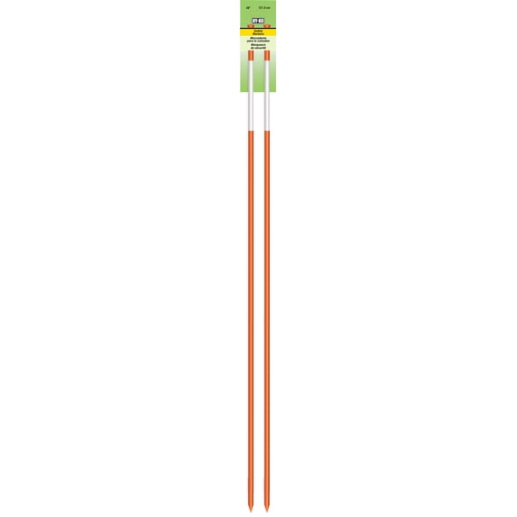 (2 pack) Hy-Ko 48" Orange Fiberglass Driveway Marker, 2-pack, Reflective Top Model# DM80048-2P