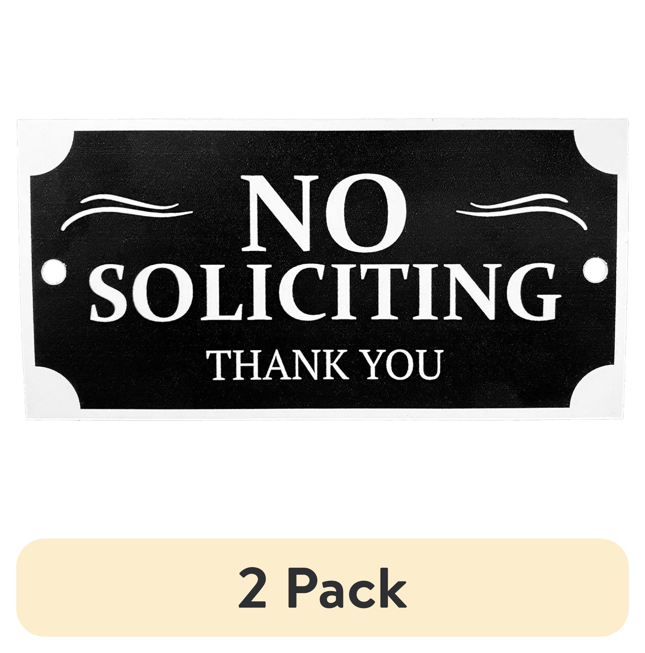 (2 pack) Hy-Ko No Soliciting House Plaque PLQ-001