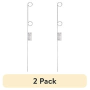 (2 pack) HY-KO Products 40640 Metal Pigtail Sign Stake, 28"", Silver
