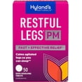 thumbnail image 1 of (2 pack) Hyland's Naturals Restful Legs Nighttime PM Tablets 50 Ct | Restless Legs Syndrome Relief | Leg Pain Relief | Hylands Leg Cramps Relief | Calm Legs | Instant Relief for Restless Legs | Hylands Sleep, 1 of 3