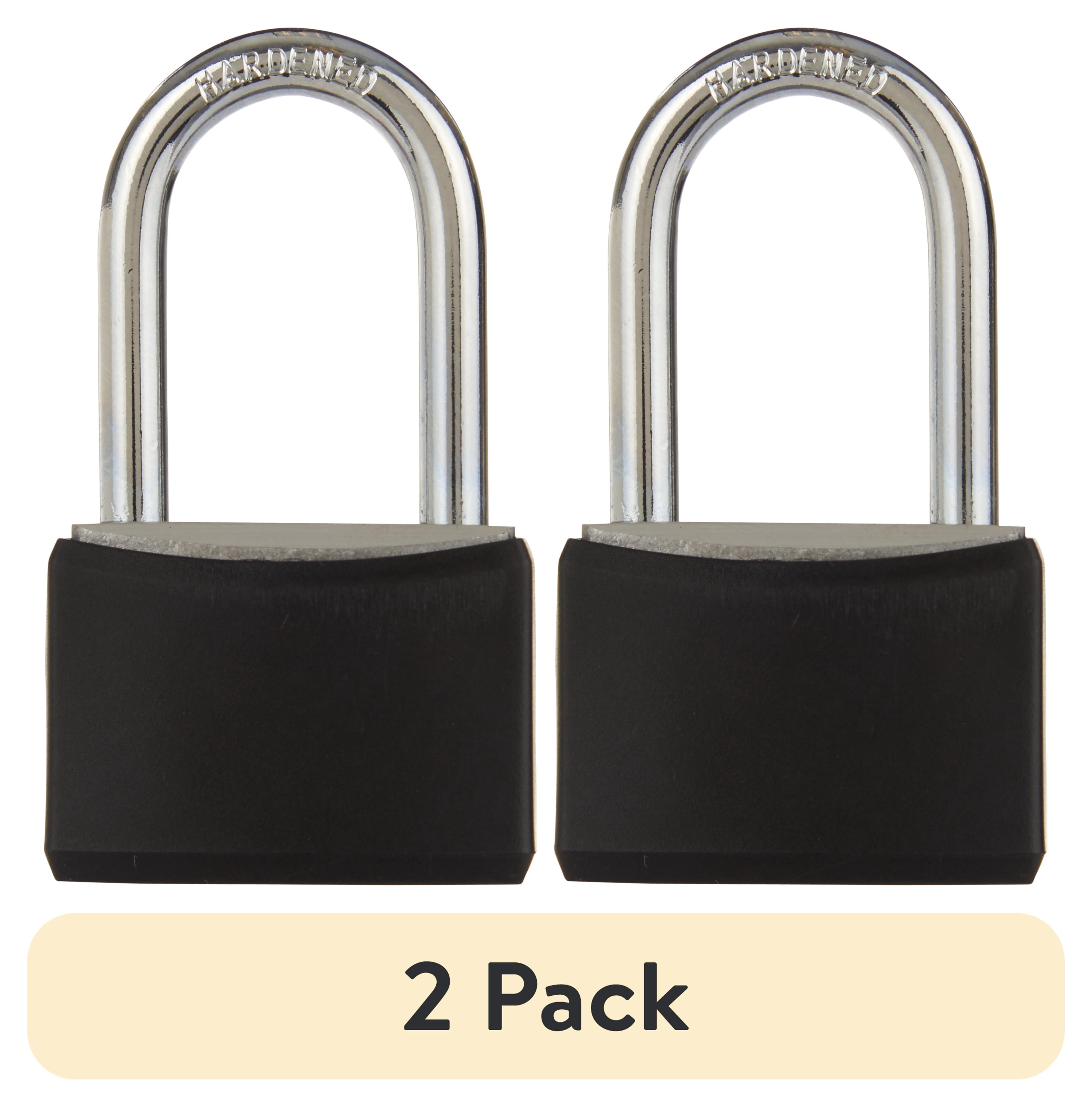 (2 pack) Hyper Tough 1-9/16 in. (40mm) Covered Aluminum Keyed Padlock with 1-1/2 in. (38mm) Hardened Steel Shackle