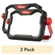 (2 pack) Hyper Tough 10W LED 1000 Lumen Rechargeable Free Standing Light, Handheld Portable Work Light