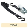 thumbnail image 1 of (2 pack) Hyper Tough 12 ft x 1 in Black Ratchet Tie-Down with Coated S-Hooks, 1 of 10